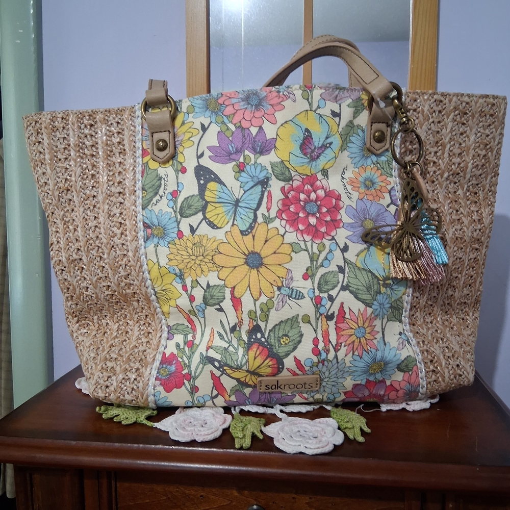 Sakroots Handbag with Floral Design NWOT